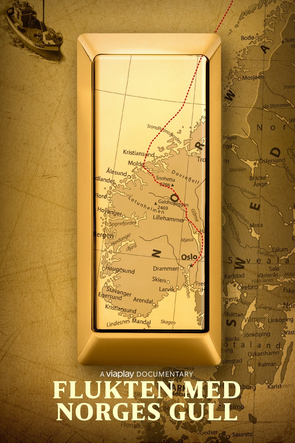 Flukten med Norges gull poster