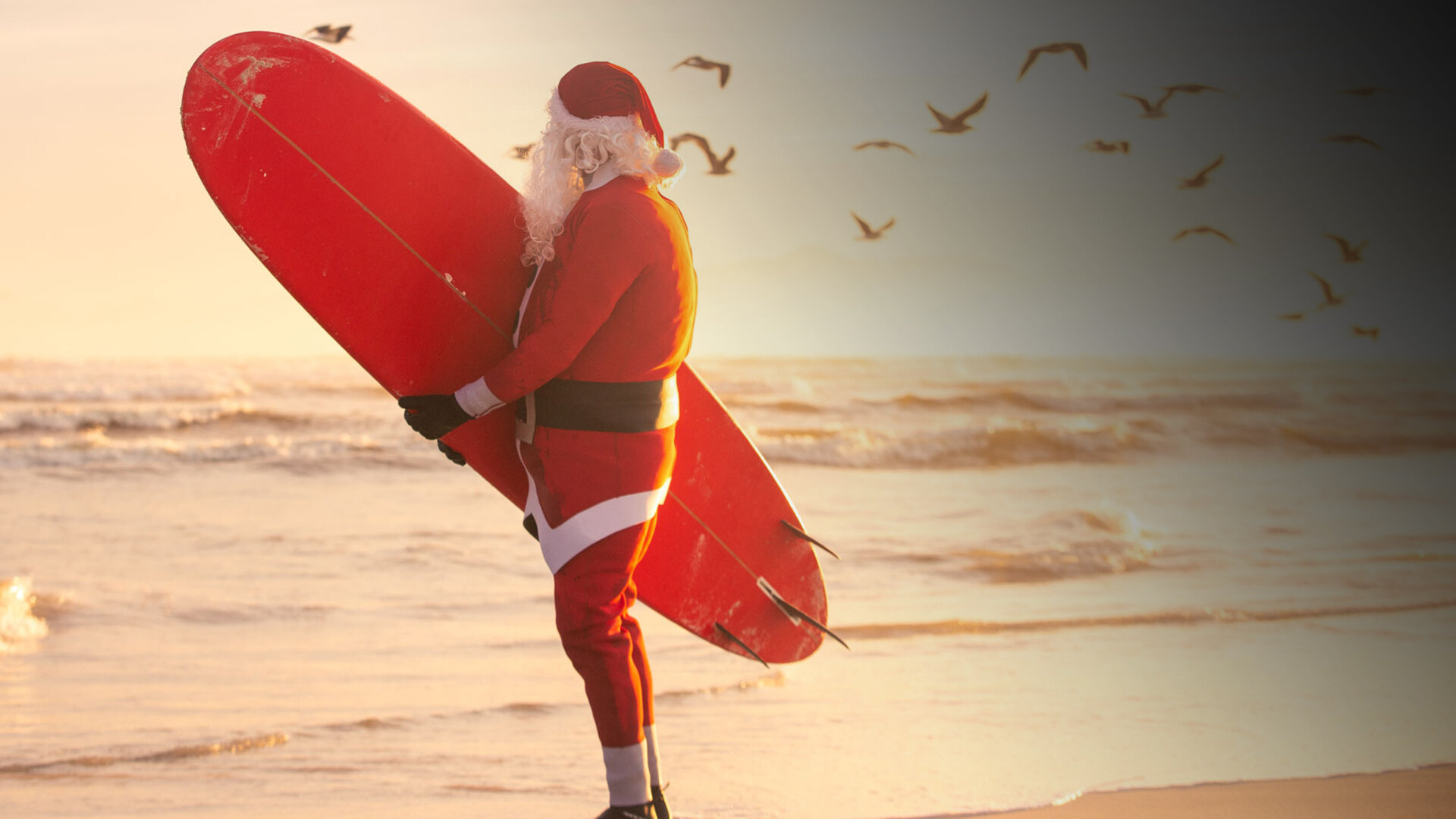 Surfing Santa