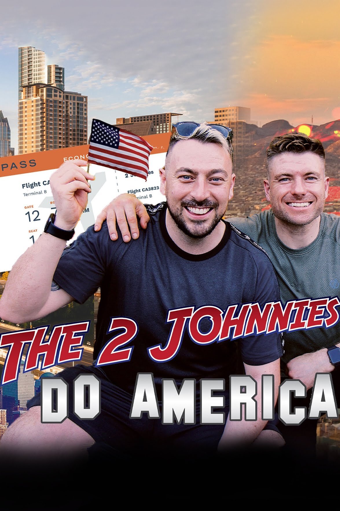 The 2 Johnnies Do America – official series poster, RTÉ Player