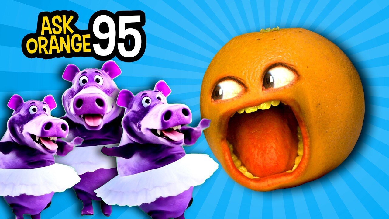 The Annoying Orange S17 E13 – Ask Orange #95: DANCING HIPPO INVASION!!!